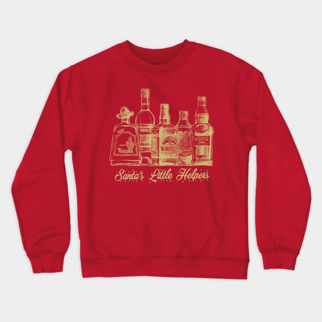 Santa's Little Helpers (Gold) Crewneck Sweatshirt by theshirtsmith